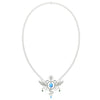Magnus Regalia handcrafted 950 platinum caduceus necklace with double chain
Platinum caduceus pendant necklace with pear-cut Colombian emeralds and opal
Close-up of micro-engraved wings and serpent scales on Magnus Regalia necklace
Luxury platinum statement necklace with iolite eyes and sun emblem pendant