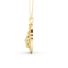 1. Verexion handcrafted 18k yellow gold pendant necklace with lion head relief and purple resin field
2. Ascension Verexion gold pendant with laurel rays sword motif and satin resin gradient
3. Close-up of Verexion pendant in 18k yellow gold with orchid-violet and royal purple resin detail
4. Modern heraldic luxury necklace in 18k gold with sculptural lion crest pendant